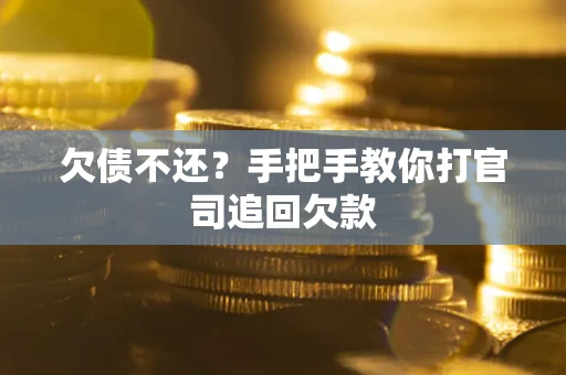 武汉欠债不还？手把手教你打官司追回欠款