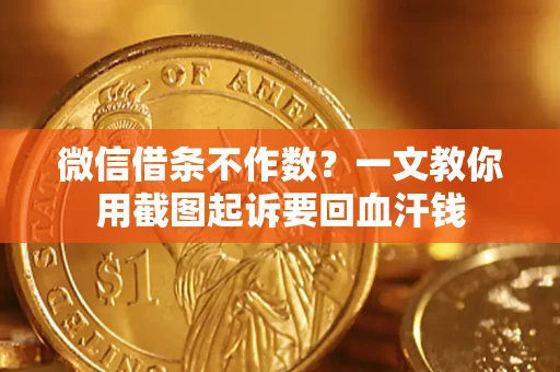 武汉微信借条不作数？一文教你用截图起诉要回血汗钱