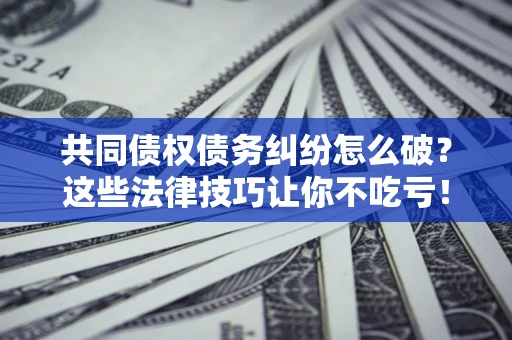 武汉共同债权债务纠纷怎么破？这些法律技巧让你不吃亏！