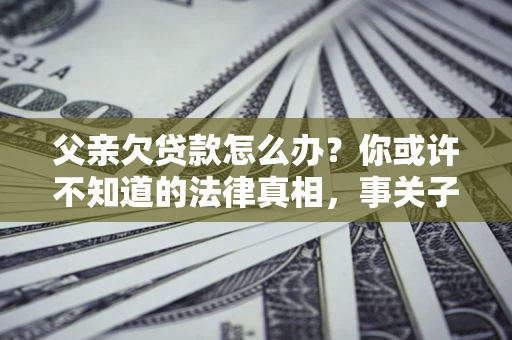 武汉父亲欠贷款怎么办？你或许不知道的法律真相，事关子女未来