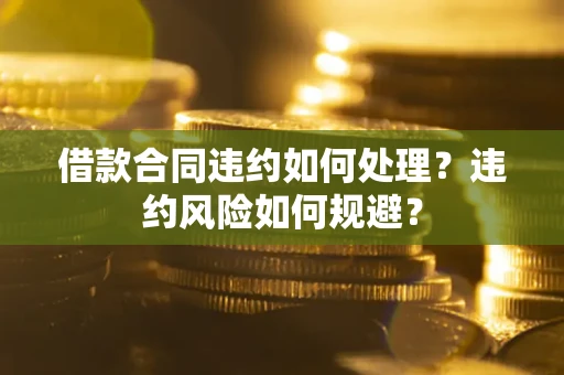 武汉借款合同违约如何处理？违约风险如何规避？