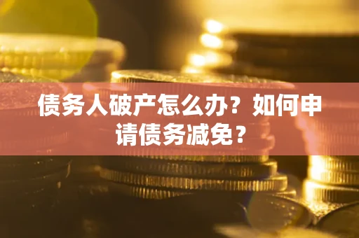 武汉债务人破产怎么办？如何申请债务减免？
