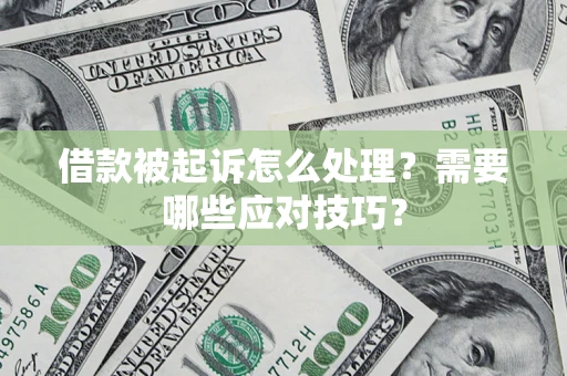 武汉借款被起诉怎么处理？需要哪些应对技巧？