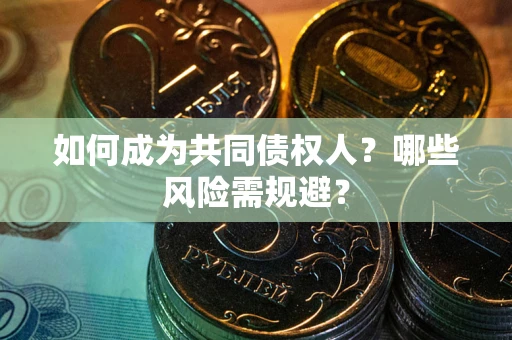武汉如何成为共同债权人？哪些风险需规避？